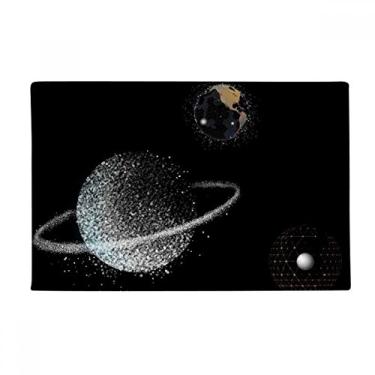 Imagem de DIYthinker Tapete para porta de banheiro com piso antiderrapante para nebulosa Terra do Universo