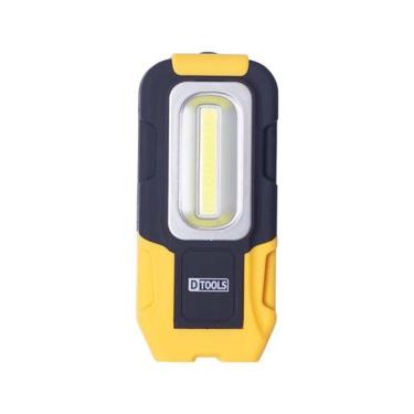 Imagem de Lanterna Portátil Led com Imã para Fixação Base Articulada Gancho Emborrachada Dtools