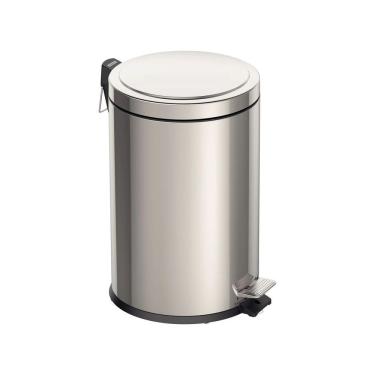Imagem de Lixeira com Pedal Brasil 20L em Aço Inox com Sistema Stay Open e Balde Interno Removíve...