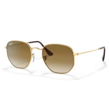 Imagem de Óculos De Sol Ray-ban Hexagonal Polido Dourado-arista Rb3548 001/51 54