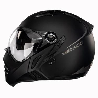 Imagem de Capacete Peels Mirage Classic Preto Fosco F21 com óculos, 60
