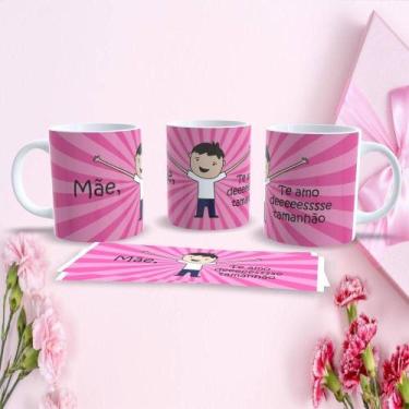 Imagem de Caneca de Porcelana 325ML Mães Estampa 31 Decorada Dia das Mães Branco
