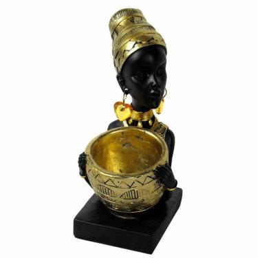 Imagem de Escultura Africana Decorativa - 24x14x10cm - 36337