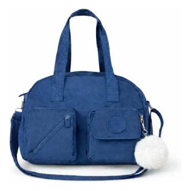 Imagem de Bolsa Feminina Transversal Casual Com Bolsos Frontais Zíper E Alça Aju