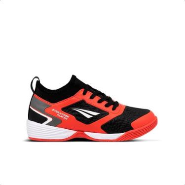 Imagem de Chuteira Penalty Futsal Evolution Player Locker, Vermelho, Branco, 32