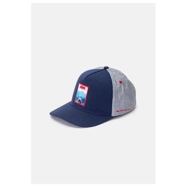 Imagem de Boné Masculino Aba Curva Snapback Marinho e Preto 9821A - HD