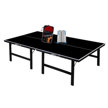 Imagem de Mesa Ping Pong Preta Mdp 15mm 1010 Klopf + Kit 4862 + Rede Retrátil
