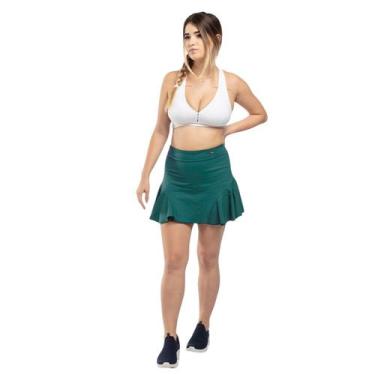 Imagem de Saia Shorts Feminina Fitness Best Fit Light Proteção UV50+ - VERDE - P
