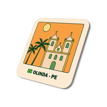 Imagem de Imã Geladeira Olinda- Pernambuco Brasil 5x5cm De Metal - M-Planner