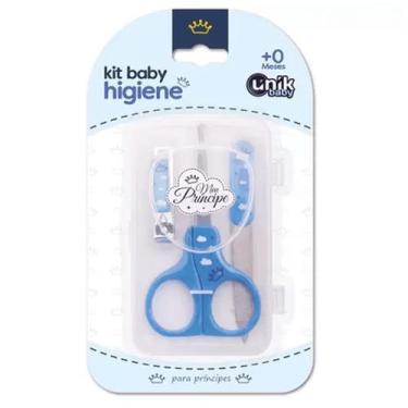 Imagem de Kit Infantil Tesoura Lixa E Cortador De Unha Príncipe - Unik Toys