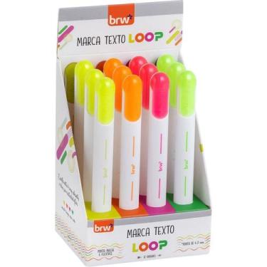 Imagem de Caneta Marca Texto Loop 4 Cores DP.COM 12 - BRW