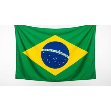 Imagem de Bandeira do Brasil 70X100Cm Dupla Face - Kit 10, 20, 30 ou 40 unidades