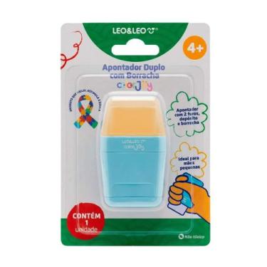 Imagem de Apontador Duplo Color Joy com Depósito e Borracha Blister Leo&Leo Leon
