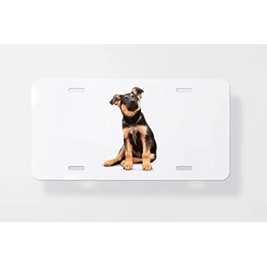 Imagem de Capa para placa de carro de pastor alemão 2 - Capa para placa de carro - Capa para placa de carro 15 x 30 cm