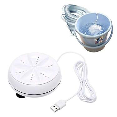 Imagem de Mini Maquina Lavar Roupas no Balde Rotativo USB Portatil Lavadoura