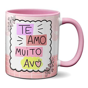Imagem de Caneca Dia Dos Avós Presente Te Amo Muito Vó Rosa Fofa (Rosa)