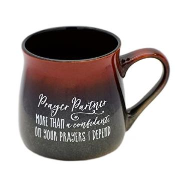 Imagem de Caneca de cerâmica para sopa de café | Parceiro de oração – Mais do que um confiante, em suas orações eu dependo, mas minha verdadeira bênção veio quando Deus fez de você meu amigo | Caneca de designer de 473 ml Inspirante