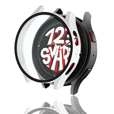 Imagem de Capa Case Bumper com Película de Vidro Marca 123Smart Compatível com Samsung Galaxy Watch 6 Watch 5 Watch 4 40mm 44mm 45mm
