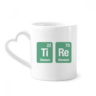 Imagem de Tire Chemical Element Caneca de café cerâmica copo de coração de vidro