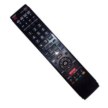 Imagem de Controle remoto substituto compatível com Sharp LC-60LE847 LC-60LE640UD LC-52LE830 LC-46LE810UN LC-70LE735 LC46LE830U AQUOS LED LCD HD TV com botão 3D NETFLIX