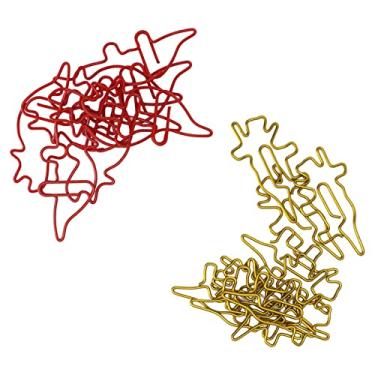 Imagem de 100 Pçs Clipes de Papel de Dinossauro, Clipes de Papel de Escritório Portáteis Bonitos e Fortes, Clipes de Papel, Marcadores, Clipes de Planejador, Ocos para Fora, Clipes de Papel de Fio de Metal