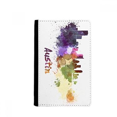 Imagem de Austin America Cidade Aquarela Porta-passaporte Notecase Burse Capa carteira porta-cartões
