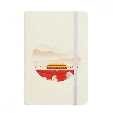 Imagem de Caderno de neblina de montanha com bandeira vermelha Tiananmen capa dura diário clássico A5