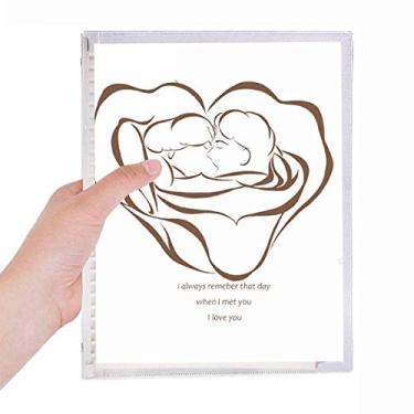 Imagem de Caderno com desenho de folhas soltas para dia dos namorados Rose Love