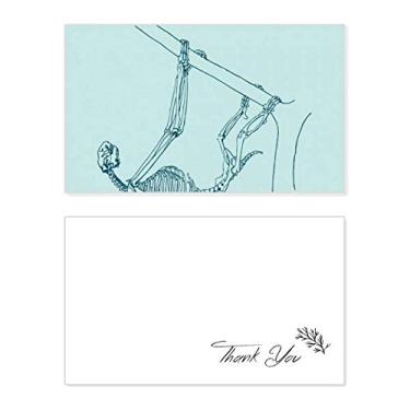 Imagem de Esqueleto bicho-preguiça esboço animal cartão de agradecimento aniversário papel saudação casamento agradecimento