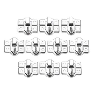 Imagem de 10 pcs caixa caixa de madeira alternou a trava mini jóias de jóias de presente de vinho mala hasp gancho pode bloquear bloqueável com parafusos 26 * 28mm YYDFPIIA