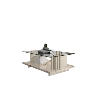 Imagem de Mesa de Centro Frizz - CALACATA/OFF WHITE - Madetec