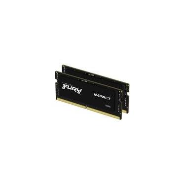 Imagem de Memória RAM para Notebook Kingston Fury Impact, 64GB (2x 32GB), 5600MHz, DDR5, CL40, Preto - KF556S40IBK2-64