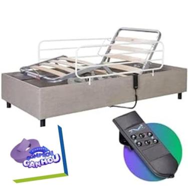 Imagem de Cama Motorizada Articulada Zeus Pilati + Par de Grades - Capacidade 150kg - Bivolt (200 cm x 90 cm x 42 cm)
