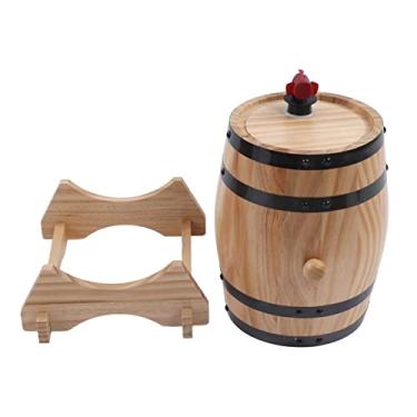Imagem de Barris de vinho, barris de pinheiro de vinho autofabricado barris de envelhecimento de pinheiro de madeira Barrelor de cerveja bar Cate Barbe Shop (5L)