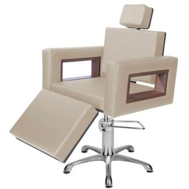 Imagem de Cadeira Poltrona de Cabeleireiro Lisboa Ap Branco Pérola