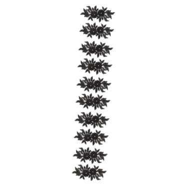 Imagem de Operitacx 10 Pcs Renda Tridimensional Patch De Aplique Ferro Substituível Em Patches Decoração De Roupas Ferro Em Remendos Flores Fio De Poliester. Pérolas De Imitação