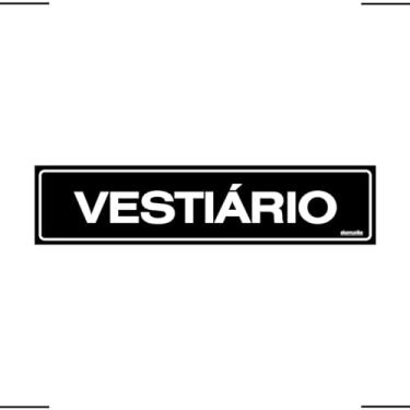 Imagem de Placa De Sinalização Vestiário 30x7 Ekomunike - A-425 F9e