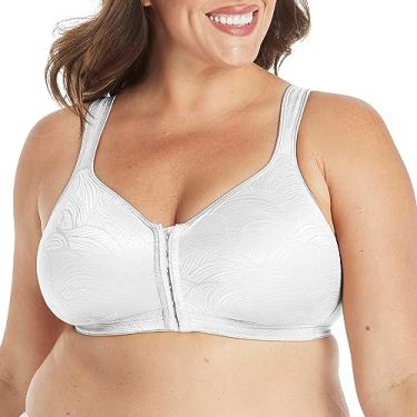 Imagem de Playtex Sutiã feminino 18 horas fecho frontal sem aro com suporte postural cobertura total USE525, Branco, 38C