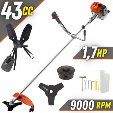 Imagem de Roçadeira Aparador de Grama Á Gasolina Tekna RL430ACN-TK Motor 2T 43cc 1,7HP Modelo Com...