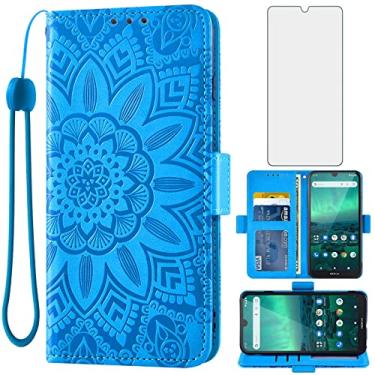 Imagem de Asuwish Capa de telefone para Nokia 1.3 com protetor de tela de vidro temperado e carteira de couro de flor flip com suporte para cartão de crédito acessórios de celular magnético Nokia 1.3 meninos