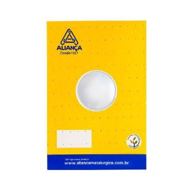 Imagem de cartela puxador botão concavo 25mm zamac branco alianca