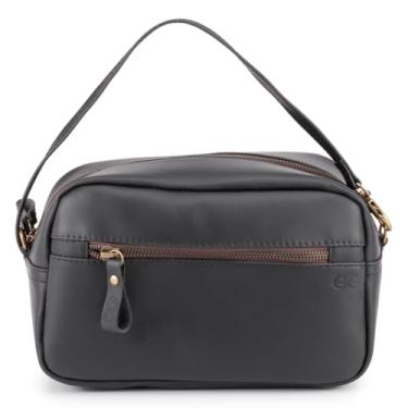 Imagem de Bolsa Mão Necessaire Frasqueira Viagem Trabalho Couro Bovino (Preto)