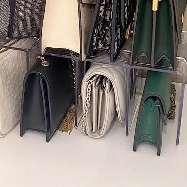 Imagem de Organizador de Bolsa Transparente, Rack de Armazenamento, Mini Prateleira para Quarto, Pc (3 Seção)