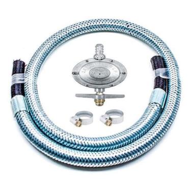 Imagem de Kit Instalação Mangueira 1,00Mt Bico X Bico Gás Botijão Glp