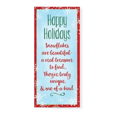 Imagem de Designer Greetings Pensamentos especiais, porta-dinheiro para cartões de boas festas, lindo floco de neve (6 cartões com envelopes brancos) – para dinheiro, cheques e vales-presente
