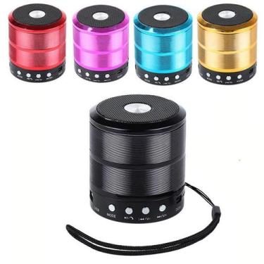Imagem de Mini Caixinha Som Ws-887 Bluetooth Portátil Usb Mp3 P2 Sd Rádio Fm - A