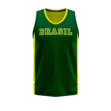 Imagem de Regata Braziline Licenciada Brasil Uacari Masculino Adulto - Ref 02300