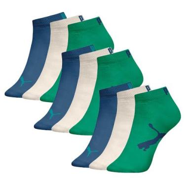 Imagem de 9 Pares De Meias Unissex Infantil Modelo Sapatilha Em Algodão Cotton -
