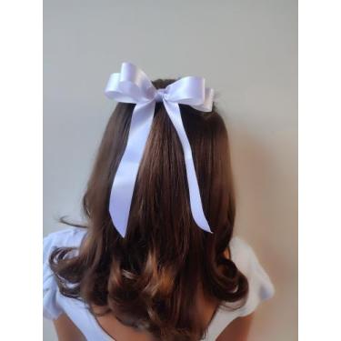 Imagem de Laço De Cabelo Morgana Adulto E Infantil - Linha Rubi, Branco