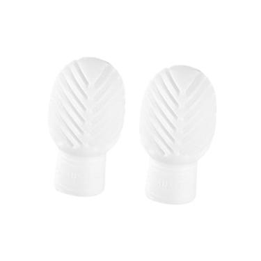 Imagem de Luwecf 2x Amortecedores de Baqueta Pontas de Baqueta Mudo, Substituição de Surdina, Pontas de Prática de Bateria Acessório de Percussão para Bateria de Percu, Branco